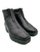 Coclico Shoe Size 38 Black Leather Zip Ankles Square Toe Platform Boots Black / 38