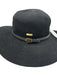 Kooringal Black Polyester Woven Leather Strap Wide Brim Sun Hat Black / 58cm