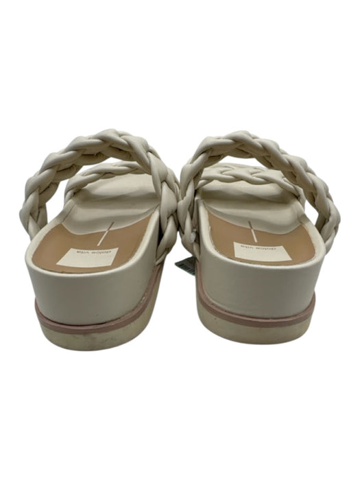 Dolce Vita Shoe Size 8 Cream White Leather Upper Braided Two Straps Sandals Cream White / 8