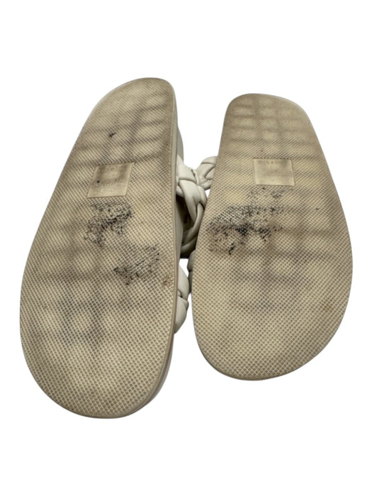 Dolce Vita Shoe Size 8 Cream White Leather Upper Braided Two Straps Sandals Cream White / 8