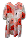 Lela Rose Size 12 Orange, Pink, Beige Polyester & Nylon Short Sleeve Dress Orange, Pink, Beige / 12