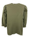Veronica Beard Size Medium Sage green Cotton Blend Half Puff Sleeve Ribbed Top Sage green / Medium