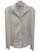 Jason Wu Size Small White Cotton Blend Long Sleeve Button Front Mixed Fabric Top White / Small