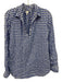 American Colors by Alex Lehr Size Medium Blue & White Cotton Blend Gingham Top Blue & White / Medium