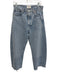 Agolde Size 28 Light Wash Cotton Denim High Rise Barrel Leg Raw Hem Jeans Light Wash / 28