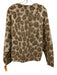 Rag & Bone Size S Cream White & Brown Alpaca Blend Knit Animal Print Sweater Cream White & Brown / S