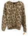 Rag & Bone Size S Cream White & Brown Alpaca Blend Knit Animal Print Sweater Cream White & Brown / S