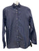 J Crew Size 0 Blue Cotton Ruffle Collar Button Down Top Blue / 0
