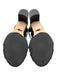 Sarah Flint Shoe Size 37.5 Black Leather open toe Strap Sandal Heel Shoes Black / 37.5
