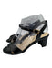 Sarah Flint Shoe Size 37.5 Black Leather open toe Strap Sandal Heel Shoes Black / 37.5