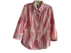 Robert Graham Size Est L White Red Yellow Cotton Collared Button Up Top White Red Yellow / Est L