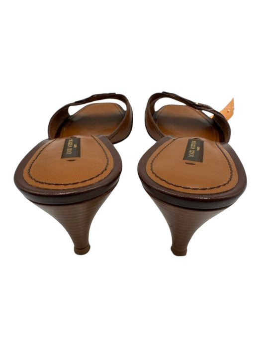 Louis Vuitton Shoe Size 41 Brown Leather Upper Mule Wingtip Detail Slide Sandals Brown / 41