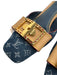 Louis Vuitton Shoe Size 40 Blue & Beige textile upper Monogram Denim Mules Blue & Beige / 40