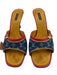 Louis Vuitton Shoe Size 41 Blue, Red & Tan textile upper Monogram Denim Sandals Blue, Red & Tan / 41