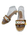 Louis Vuitton Shoe Size 40 White, Beige & Multi Coated Canvas & Leather Sandals White, Beige & Multi / 40