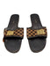 Louis Vuitton Shoe Size 40 Brown & Gold Tone Leather Upper Pony Hair Sandals Brown & Gold Tone / 40