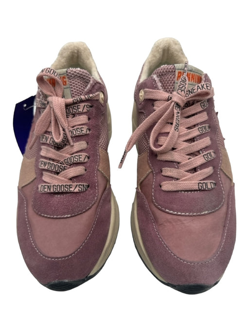 Golden Goose Shoe Size 37 Pink, Purple, Beige Suede Lace Up Low Top Sneakers Pink, Purple, Beige / 37