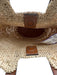 Staud Brown & Beige Raffia Top Handle Woven Tote Magnetic Clasp Bag Brown & Beige / Mini