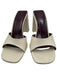 Staud Shoe Size 36.5 Cream & Burgundy Leather Square Toe Open Toe Mule Pumps Cream & Burgundy / 36.5
