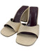Staud Shoe Size 36.5 Cream & Burgundy Leather Square Toe Open Toe Mule Pumps Cream & Burgundy / 36.5