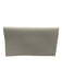 Saint Laurent White & Gold Caviar Leather Flap Logo Envelope Clutch Bag White & Gold / Mini
