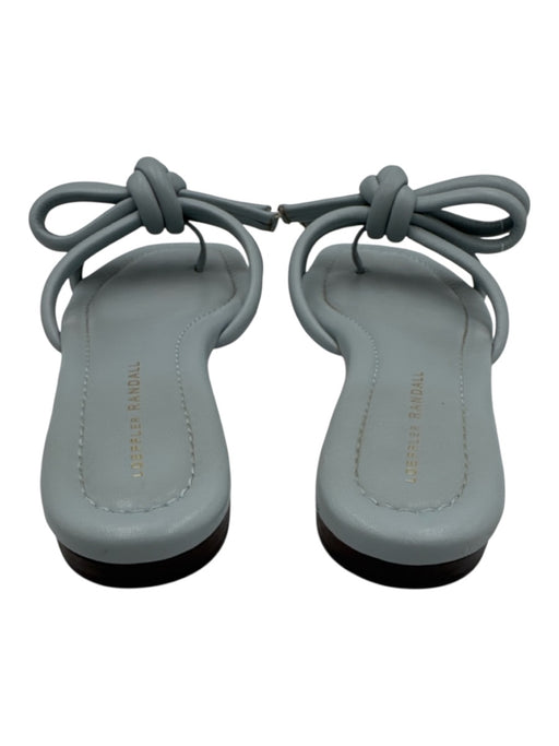Loeffler Randall Shoe Size 7 Dusty Blue Leather Upper Knot Detail Thong Sandals Dusty Blue / 7