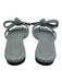 Loeffler Randall Shoe Size 7 Dusty Blue Leather Upper Knot Detail Thong Sandals Dusty Blue / 7
