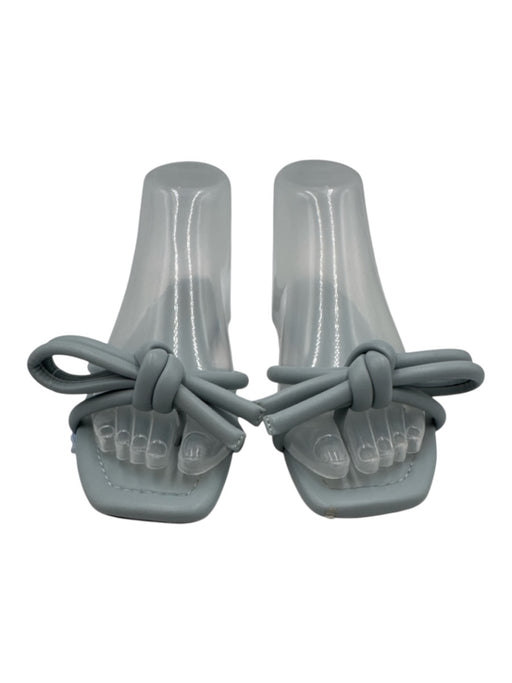 Loeffler Randall Shoe Size 7 Dusty Blue Leather Upper Knot Detail Thong Sandals Dusty Blue / 7