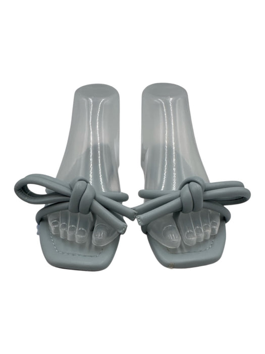 Loeffler Randall Shoe Size 7 Dusty Blue Leather Upper Knot Detail Thong Sandals Dusty Blue / 7