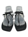 Stuart Weitzman Shoe Size Est 7 Black Leather Upper Thong Bow Detail Sandals Black / Est 7