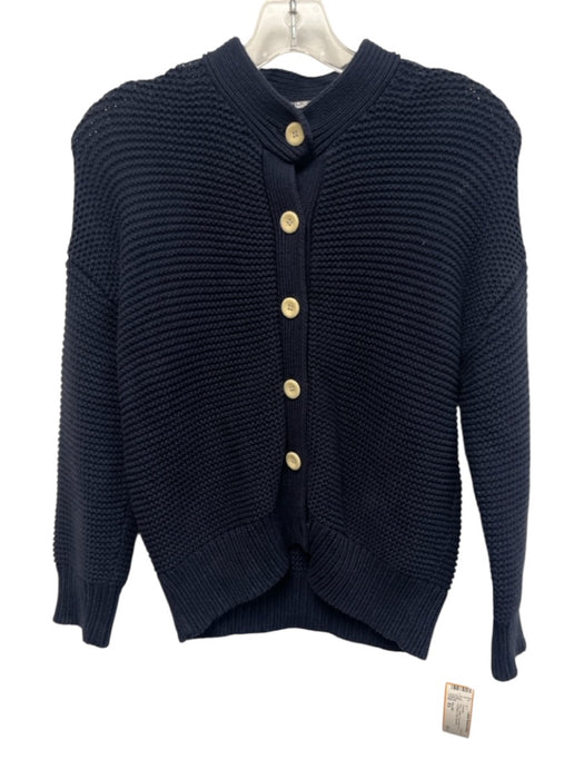 Alex Mill Size XS Navy Cotton Long Sleeve Knit Cardigan Crop Sweater Navy / XS