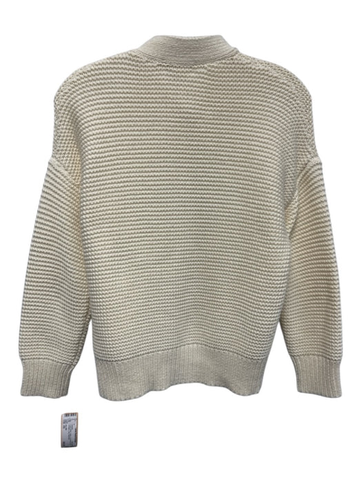 Alex Mill Size XS Cream White Cotton Long Sleeve Knit Cardigan Crop Sweater Cream White / XS