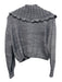 Loeffler Randall Size XS Blue Wool Long Sleeve Knit Cardigan Crop Sweater Blue / XS