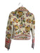 Alice + Olivia Size S White & Multi Lamb leather Floral Embroidered Jacket White & Multi / S
