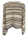 L'agence Size XS/TP Cream & Taupe Print Acrylic Shimmer Application Cardigan Cream & Taupe Print / XS/TP