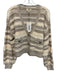 L'agence Size XS/TP Cream & Taupe Print Acrylic Shimmer Application Cardigan Cream & Taupe Print / XS/TP