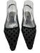 Sam Edelman Shoe Size 7.5 Black Mesh Polka Dots Velvet Pointed Toe Pumps Black / 7.5