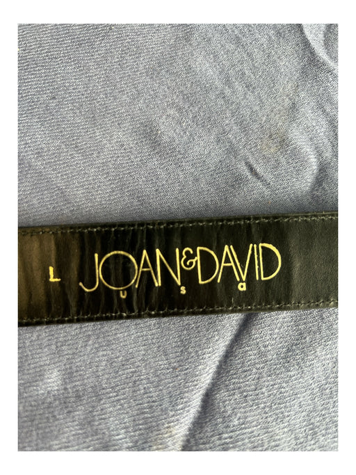 Joan & David Brown Leather Silver Buckle Belts Brown / Large