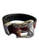 Joan & David Brown Leather Silver Buckle Belts Brown / Large