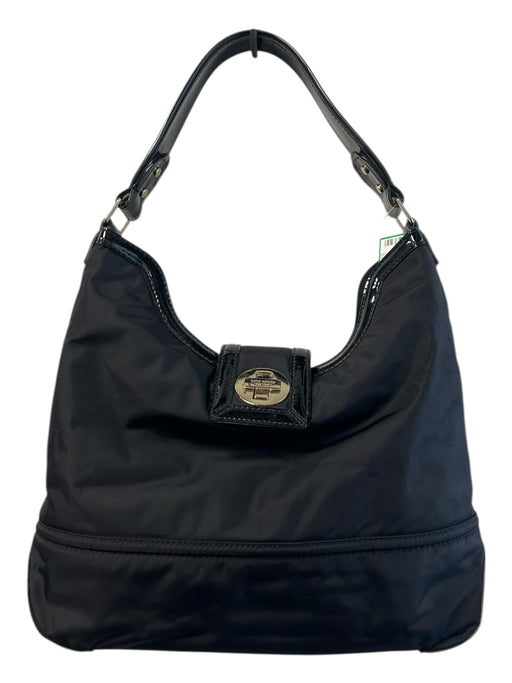 Kate Spade Black Nylon Patent Leather 1 strap Twist Lock Bag Black / Medium