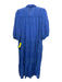Johnny Was Size M Indigo Cotton & Silk Embroidered Button Front Collared Dress Indigo / M