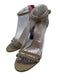 Emerson Fry Shoe Size 38 Beige Leather Block Heel Ankle Strap Open Toe Pumps Beige / 38