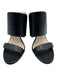 Emerson Fry Shoe Size 38 Black Leather Straps Open Toe Pumps Black / 38