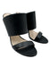 Emerson Fry Shoe Size 38 Black Leather Straps Open Toe Pumps Black / 38
