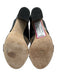 Emerson Fry Shoe Size 38 Black Leather Straps Open Toe Pumps Black / 38