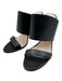 Emerson Fry Shoe Size 38 Black Leather Straps Open Toe Pumps Black / 38