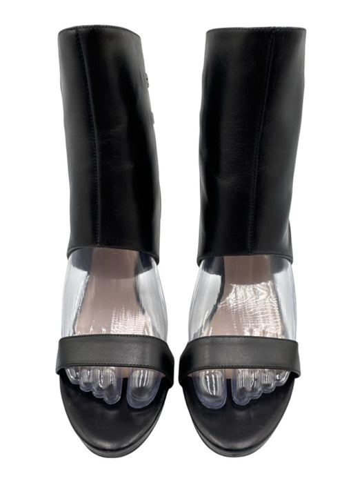 Emerson Fry Shoe Size 37 Black Leather Toe Strap Ankle Cuff Shoes Black / 37