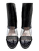 Emerson Fry Shoe Size 37 Black Leather Toe Strap Ankle Cuff Shoes Black / 37