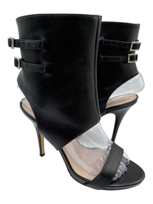 Emerson Fry Shoe Size 37 Black Leather Toe Strap Ankle Cuff Shoes Black / 37