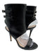 Emerson Fry Shoe Size 37 Black Leather Toe Strap Ankle Cuff Shoes Black / 37